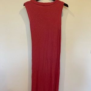 Super simple raspberry colored cotton dress